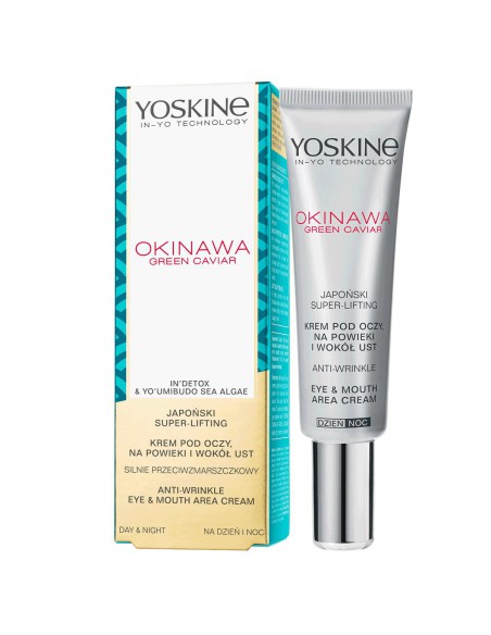 Regenerujący krem pod oczy, na powieki i wokół ust Yoskine Okinawa Green Caviar 15 ml - Krem pod oczy Regenerujący krem pod oczy, na powieki i wokół ust Yoskine Okinawa Green Caviar 15 ml 5900525065261