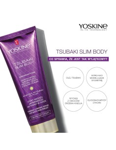 Modelujący krem Yoskine Tsubaki Slim Body 200 ml 5900525040558 2