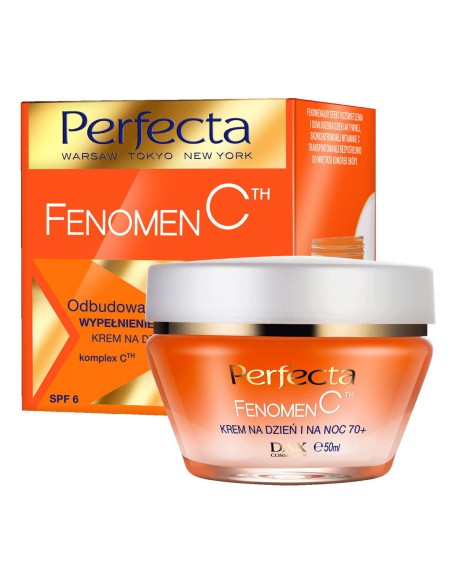 Odbudowujący skórę krem do twarzy na dzień i na noc Perfecta Fenomen C 70+ 50 ml 5900525049513