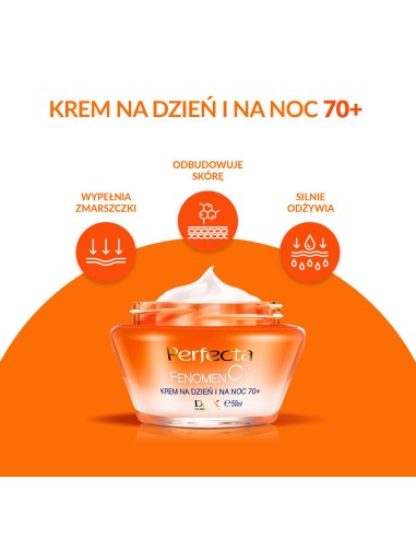 Odbudowujący skórę krem do twarzy na dzień i na noc Perfecta Fenomen C 70+ 50 ml 5900525049513 4