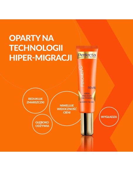 Likwidujący worki krem pod oczy i na powieki Perfecta Fenomen C 50+/60+ 15 ml - Krem pod oczy Likwidujący worki krem pod oczy i na powieki Perfecta Fenomen C 50+/60+ 15 ml 5900525044310 5