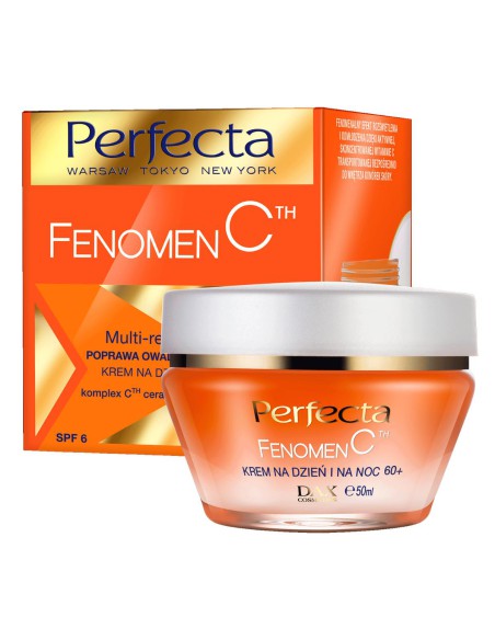 Krem poprawiający owal twarzy na dzień i na noc Perfecta Fenomen C 60+ 50 ml - Kremy do twarzy Krem poprawiający owal twarzy na dzień i na noc Perfecta Fenomen C 60+ 50 ml 5900525044303