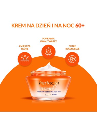 Krem poprawiający owal twarzy na dzień i na noc Perfecta Fenomen C 60+ 50 ml 5900525044303 4