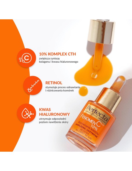 Wyrównujący koloryt skóry booster na dzień i na noc Perfecta Fenomen C 15 ml - Kosmetyki do twarzy Wyrównujący koloryt skóry booster na dzień i na noc Perfecta Fenomen C 15 ml 5900525042248 5