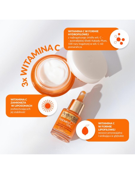 Wyrównujący koloryt skóry booster na dzień i na noc Perfecta Fenomen C 15 ml - Kosmetyki do twarzy Wyrównujący koloryt skóry booster na dzień i na noc Perfecta Fenomen C 15 ml 5900525042248 6