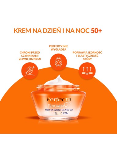 Nawilżająco-liftingujący krem na dzień i noc Perfecta Fenomen C 50+ 50 ml 5900525042224 5