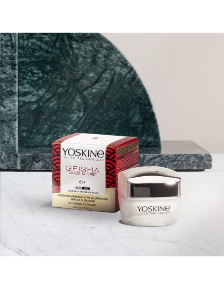 Wygładzający krem do twarzy na dzień i noc Yoskine Geisha Gold Secret 65+ 50 ml 5900525063748 3