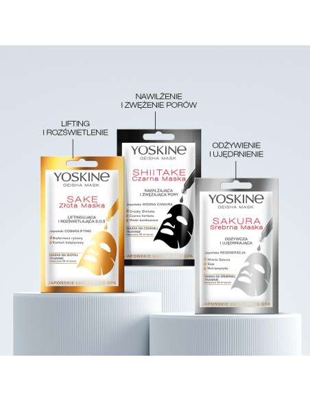 Maska na srebrnej tkaninie Yoskine Geisha Mask Sakura 20 ml - Kosmetyki do twarzy Maska na srebrnej tkaninie Yoskine Geisha Mask Sakura 20 ml 5900525060730 2
