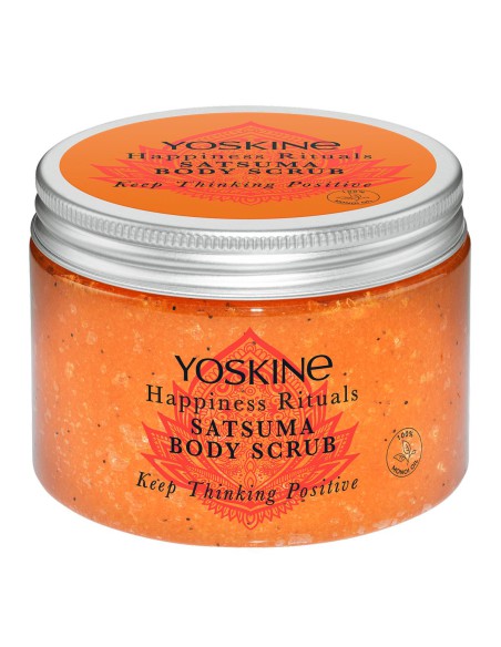 Złuszczający peeling cukrowy do ciała Yoskine Happiness Rituals Satsuma 300 g 5900525072924