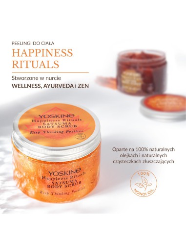 Złuszczający peeling cukrowy do ciała Yoskine Happiness Rituals Satsuma 300 g 5900525072924 2