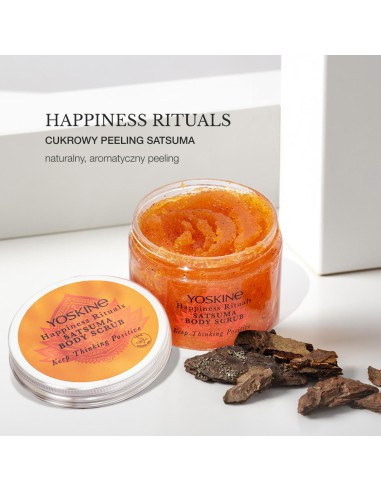 Złuszczający peeling cukrowy do ciała Yoskine Happiness Rituals Satsuma 300 g 5900525072924 3