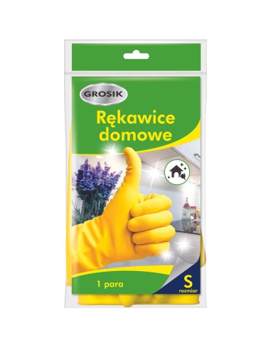 Solidne rękawiczki domowe rozmiar S Grosik - Pozostałe artykuły do sprzątnia