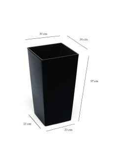 Doniczka czarna Finezja 300x300 Lamela 5900119045471 2