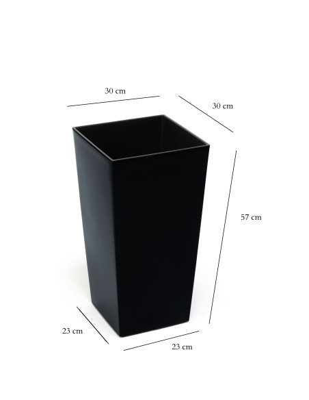 Doniczka czarna Finezja 300x300 Lamela 5900119045471 2