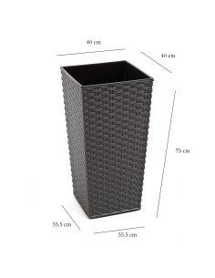 Rattanowa grafit metalik Doniczka FINEZJA 400x400 Lamela 5900119505753 2