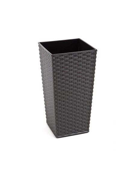 Rattanowa grafit metalik Doniczka FINEZJA 400x400 Lamela 5900119505753 11