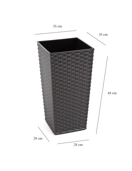 Grafit metalik doniczka Finezja 350x350 Lamela 5900119505760 2