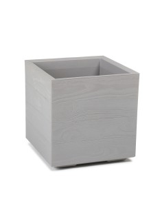 Szary Kwietnik KARO ECO wood 400x400 Lamela 5900119278848