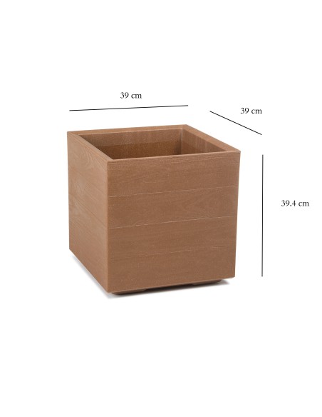 Kwietnik KARO ECO drewniana 400x400 Lamela - Kosze i osłonki na donice Kwietnik KARO ECO drewniana 400x400 Lamela 5900119388844 2