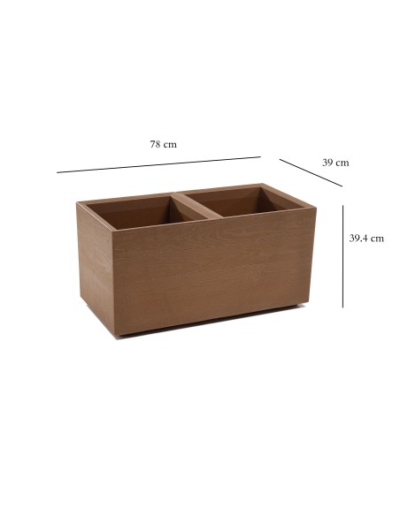 Kwietnik z naturalnego drewna 800x400 Lamela - Kosze i osłonki na donice Kwietnik z naturalnego drewna 800x400 Lamela 5900119388851 2