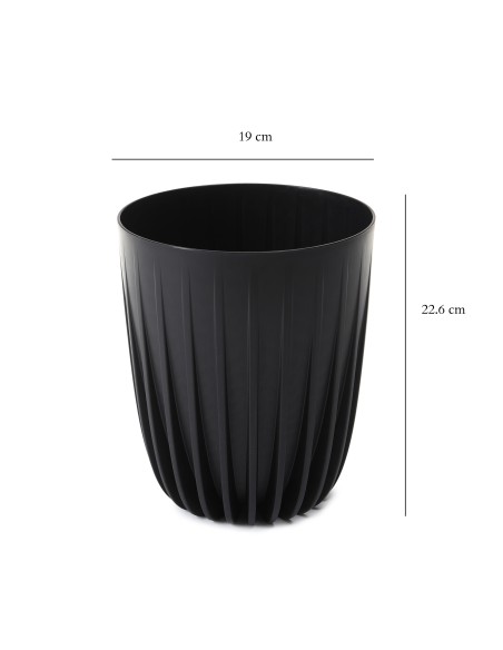Czarna doniczka Lamela MIRA ECO 190 mm 5900119049134 2