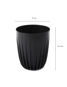 Czarna doniczka MIRA ECO recycled 300 mm Lamela 5900119049158 2