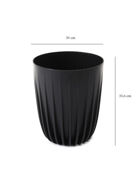 Czarna doniczka MIRA ECO recycled 300 mm Lamela 5900119049158 2