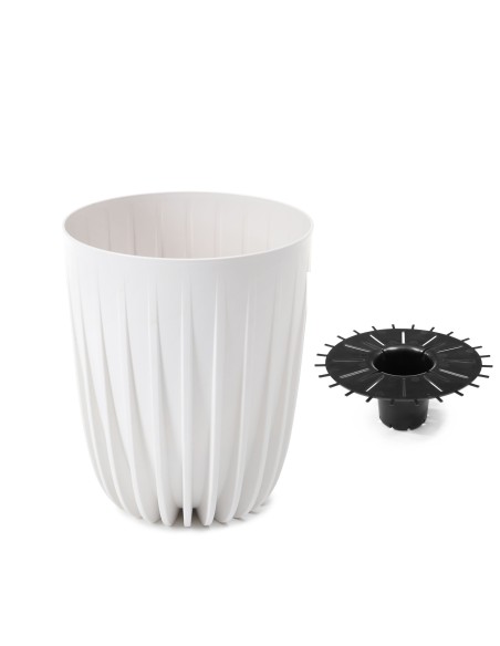 Biała doniczka MIRA ECO recycled 300 mm Lamela 5900119059157