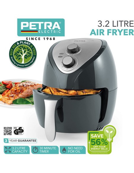 Frytkownica parowa 3.2L hot air fryer Petra - Frytkownice beztłuszczowe Frytkownica parowa 3.2L hot air fryer Petra 5054061475258 8