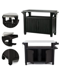 Duży barek ogrodowy stolik szafka do grilla 207l Keter Unity XL 7290106930780