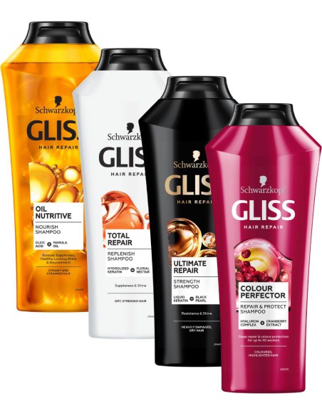 Zestaw regenerujących szamponów do włosów 4x Gliss Kur 3838824404400 5