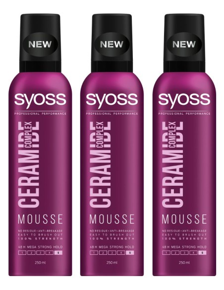 Wzmacniająca pianka do włosów 3x250ml Syoss 9000100988667 2