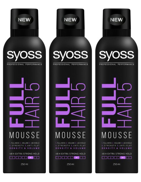 Pianka do włosów zwiększająca objętość 3x250ml 3838824405926 2