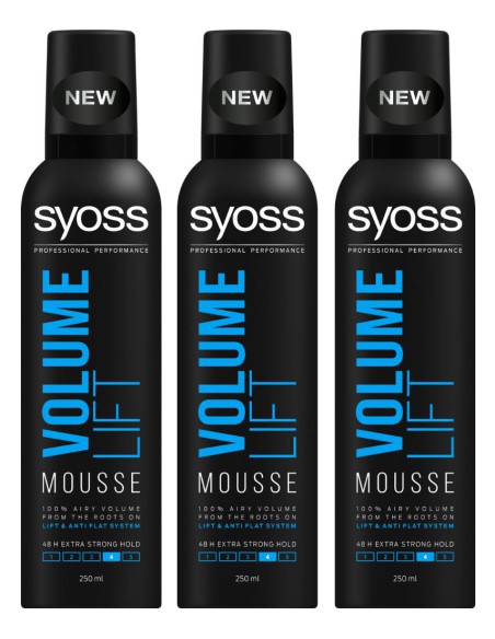 Wzmacniająca objętość pianka do włosów Syoss 3x 250ml 3838824405933 2