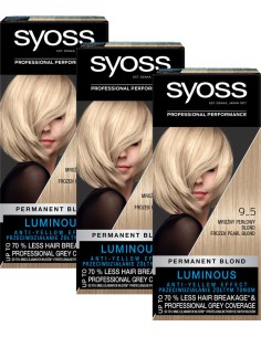 Farba trwała koloryzacja perłowy blond do włosów Syoss 3x 3838824405513 2