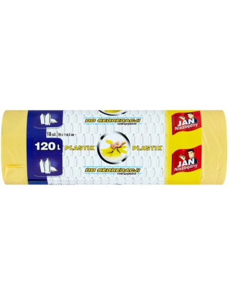 Worki na segregowane śmieci 4 kolory 120l - 4 rolki Jan Niezbędny 5900536282459 15
