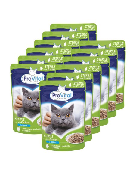 Karma mokra dla kotów sterylizowanych PreVital Sterile 12x100g 5999546172768 9