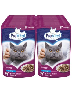 Karma mokra z cielęciną dla kotów dorosłych cielęcina 24x100g PreVital 5999508137996