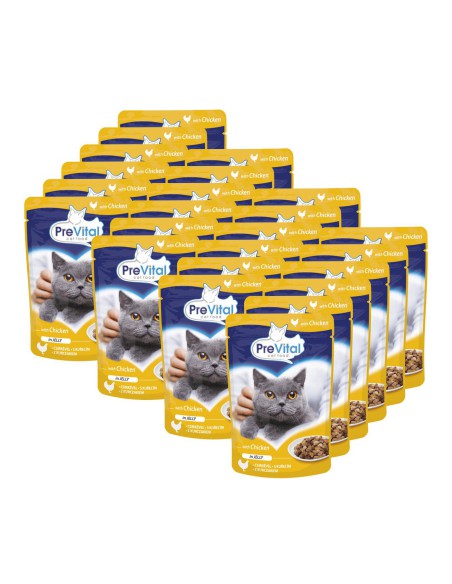24 saszetki  dla kota Mix smaki mięsne 24 x 100g PreVital 5999546172027 11