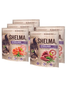 Karma bezzbożowa dla kotów sterylizowanych Shelma 5x750g 8595606405295