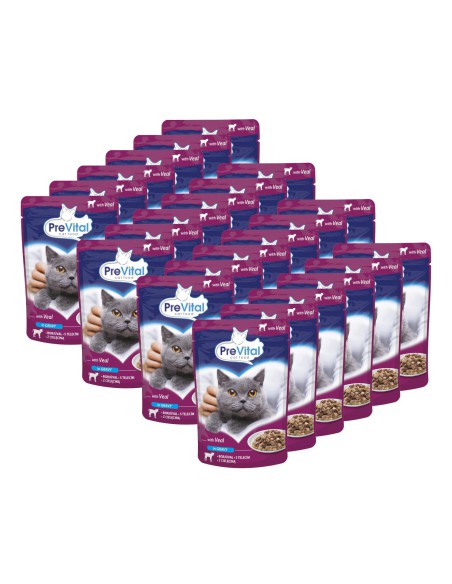 Duży zestaw mokrej karmy dla kota Mix saszetek smaki mięsne Prevital, 96x100 g - Mokra karma dla kota Duży zestaw mokrej karmy dla kota Mix saszetek smaki mięsne Prevital, 96x100 g 5999546172768 14