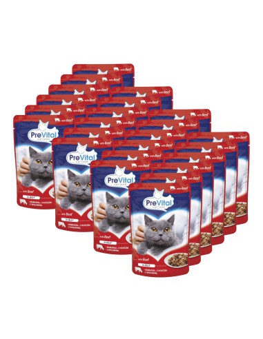 Zapas karmy w saszetkach dla kota Mix smaki mięsne 112 x 100g PreVital 5999546172768 12