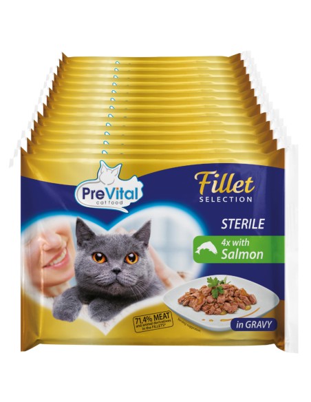 Mokra karma dla wysterylizowanych kotów fileciki 52x85g PreVital 5999566110030 5