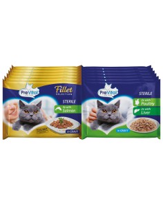 Karma mokra dla wysterylizowanych kotów saszetki 52szt PreVital 5999546174700