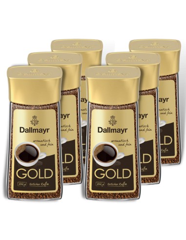 Kawa rozpuszczalna Zestaw 6 x 200g Gold Dallmayr 4008167270515 5