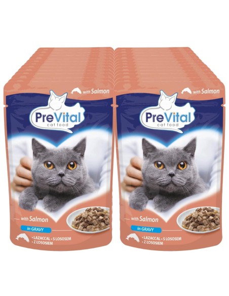 Zapas saszetek dla kotów  Mix smaków mięso ryba 96x100g PreVital 5999546172768 14