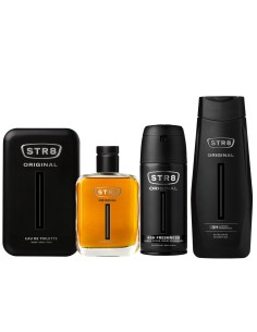 Kosmetyczny zestaw dla mężczyzn: Woda toaletowa + Dezodorant + Żel pod prysznic STR8 Original 5201314153528