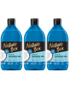 Nawilżający żel pod prysznic kokosowy Nature Box 3 sztuki 9000101214406