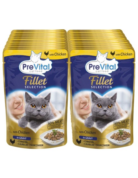 Karma mokra dla kotów dorosłych Kurczak 24x85g PreVital Fillet 5999546175936 14