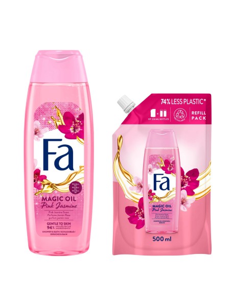 Jaśminowe żele pod prysznic 750ml, zapas 500ml Fa Magic Jasmine 3838824413631 7